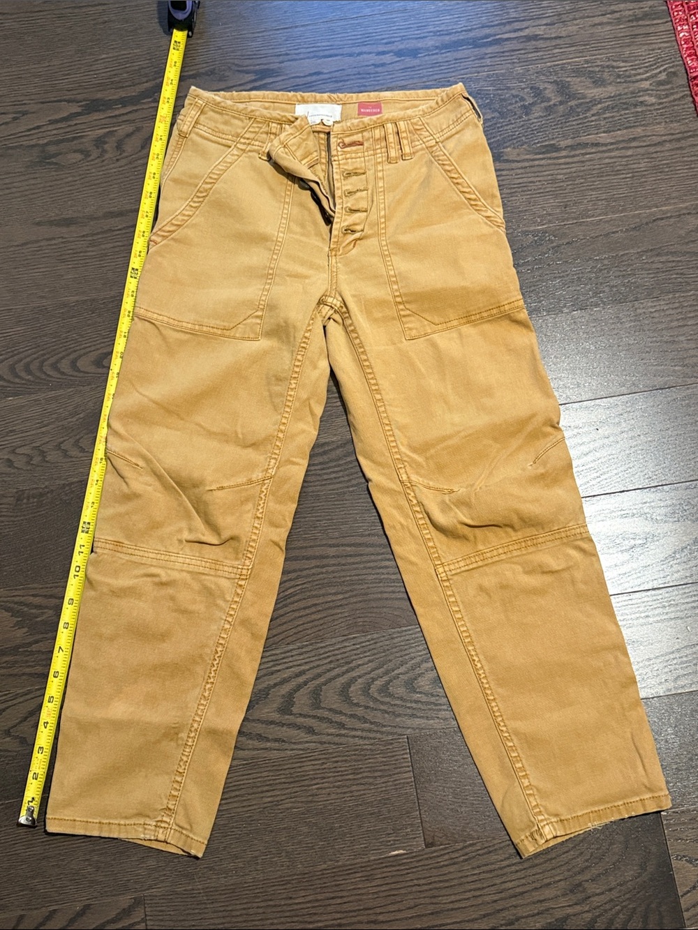 Anthropologie Tan Cargo Ankle Carpenter Pants